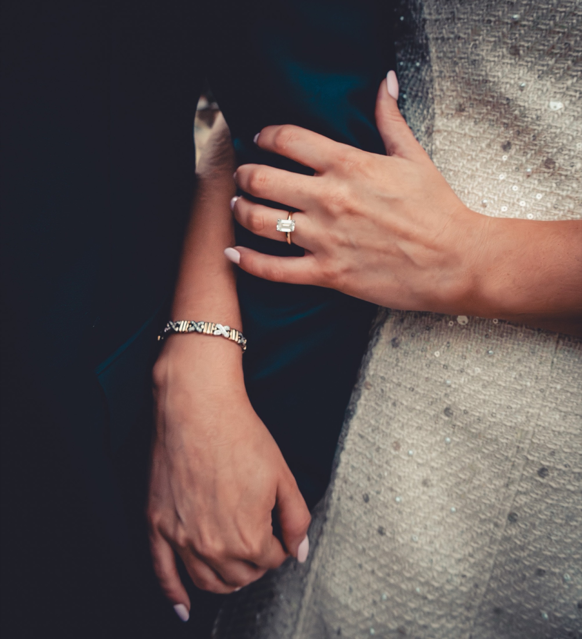 Engagement ring detail, captured by Sullivan Creative Co